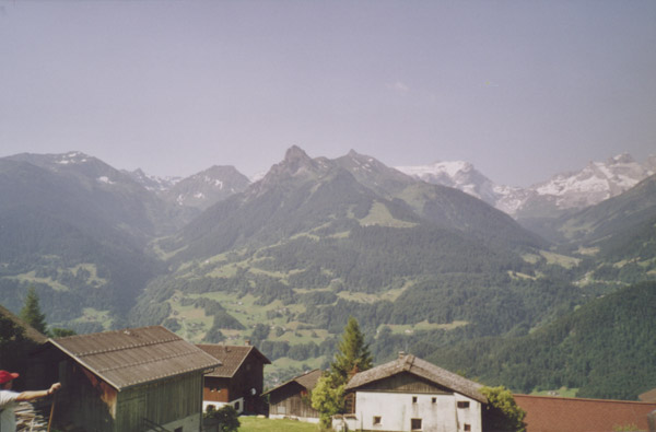 Tschaggunser Mittagspitze - (uprosted) pohled z Batholombergu